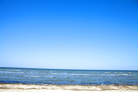Blue sky,sun and seaの写真素材