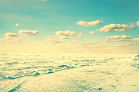 Blue sky,sun and seaの写真素材