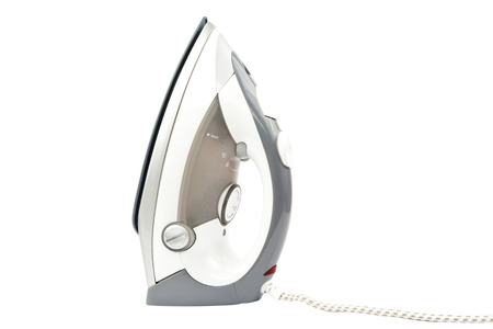 Steam iron isolated on white backgroundの写真素材