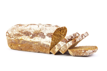 bread on a white backgroundの写真素材