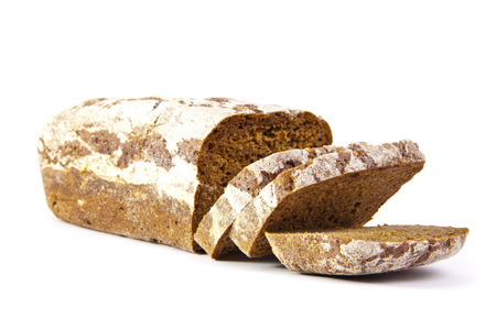 bread on a white backgroundの写真素材