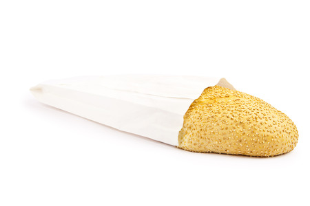 bread on a white backgroundの写真素材