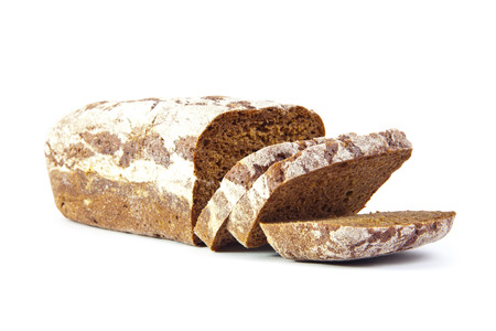 bread on a white backgroundの写真素材