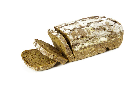 bread on a white backgroundの写真素材