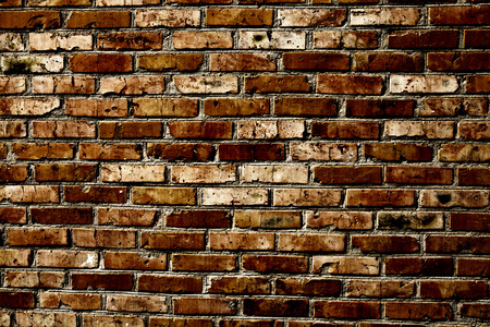 Old grunge brick wall backgroundの写真素材