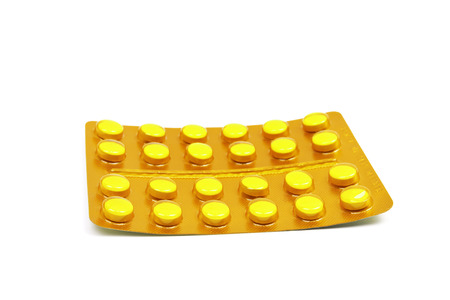 pills isolated on a white backgroundの写真素材