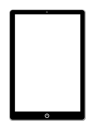 tablet computer isolated on the white backgroundsの写真素材