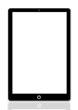 tablet computer isolated on the white backgroundsの写真素材