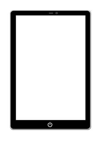 tablet computer isolated on the white backgroundsの写真素材