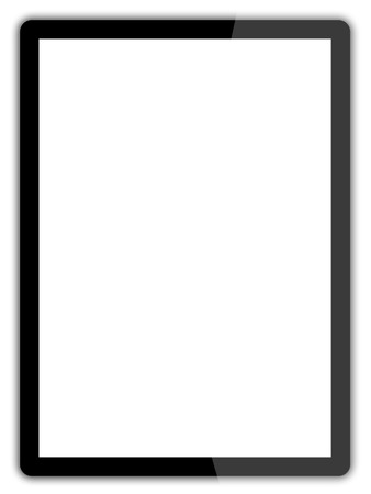 tablet computer isolated on the white backgrounds. の写真素材