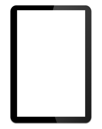 tablet computer isolated on the white backgrounds. の写真素材