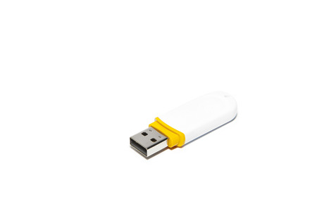 USB flash memory isolated on whiteの写真素材