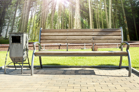 Bench in the parkの写真素材