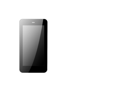 mobile phone isolated on white backgroundの写真素材