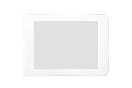 pc on white backgroundの写真素材