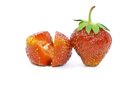 Strawberries isolated on white backgroundの写真素材