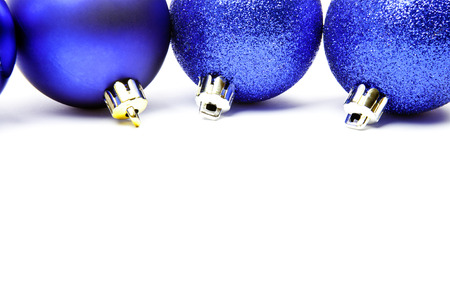 christmas balls isolated on a white backgroundの写真素材