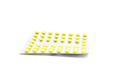 pills isolated on a white backgroundの写真素材