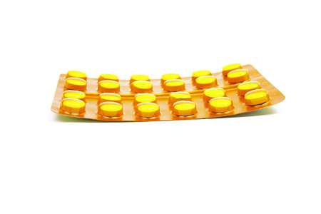 pills isolated on a white backgroundの写真素材