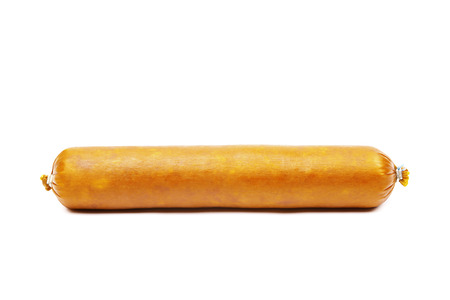 Sausage on white backgroundの写真素材