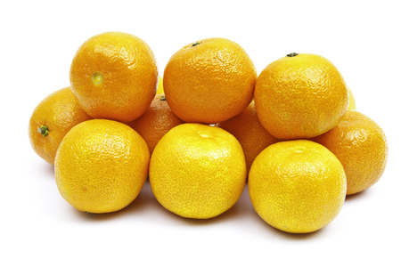 oranges on white backgroundの写真素材