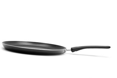 Fry pan isolated on a white backgroundの写真素材