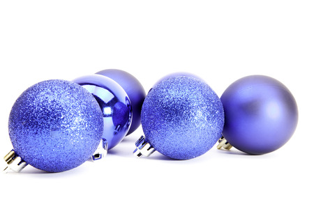 christmas balls isolated on a white backgroundの写真素材
