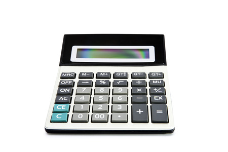 calculator on a white backgroundの写真素材