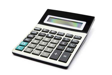 calculator on a white backgroundの写真素材