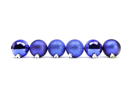 christmas balls isolated on a white backgroundの写真素材
