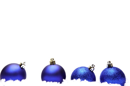 christmas balls isolated on a white backgroundの写真素材