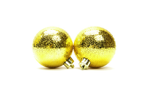 christmas balls isolated on a white backgroundの写真素材