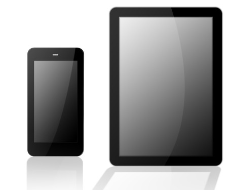 phone on white backgroundの写真素材