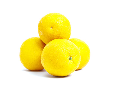 oranges on white backgroundの写真素材