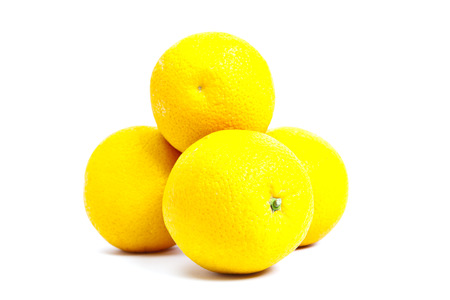 oranges on white backgroundの写真素材