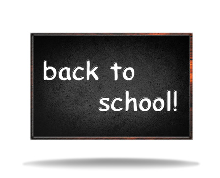 Blank chalkboard in wooden frame isolated on whiteの写真素材