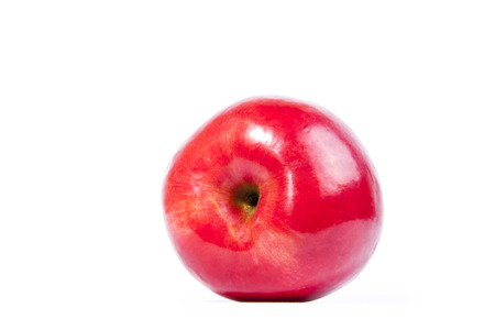 red apples isolated on whiteの写真素材