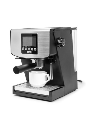 isolated coffe maker on a white backgroundの写真素材