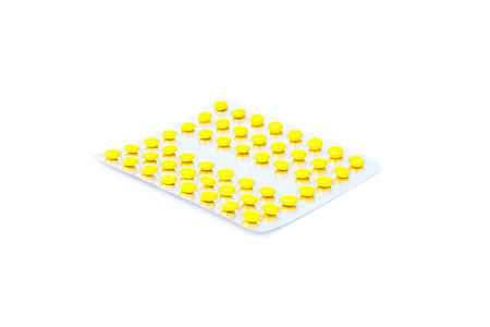 pills isolated on a white backgroundの写真素材