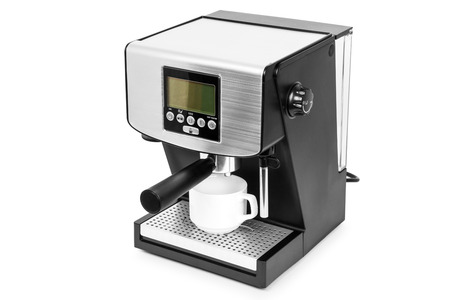 isolated coffe maker on a white backgroundの写真素材