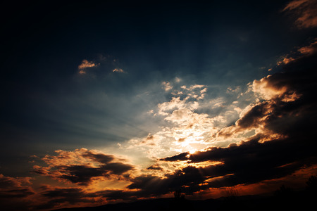Sky background on sunrise