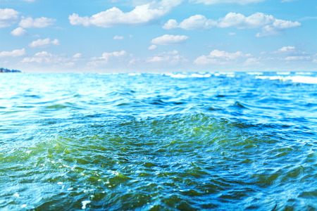 Blue sky,sun and seaの写真素材