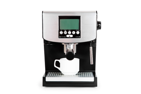 isolated coffe maker on a white backgroundの写真素材