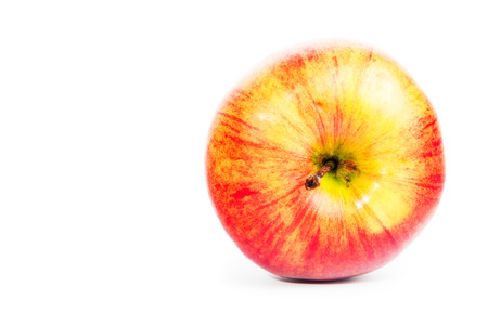red apples isolated on whiteの写真素材