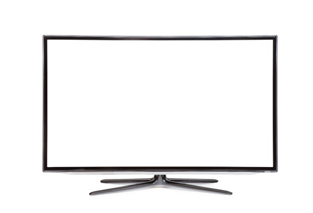 monitor isolated on whiteの写真素材