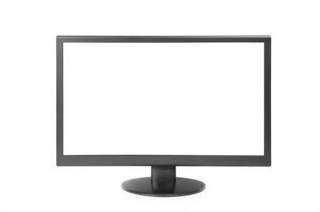 monitor isolated on whiteの写真素材