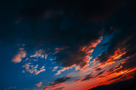 Sky background on sunriseの写真素材