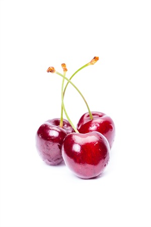 Cherry on a white background
