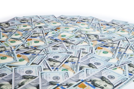 new 100 dollars bills close upの写真素材