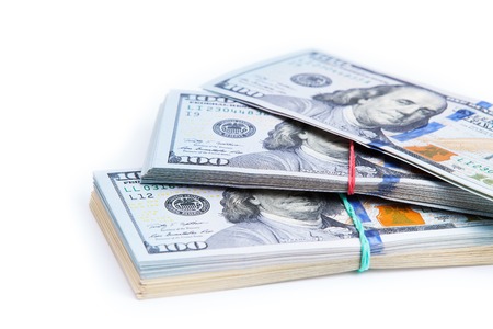 new 100 dollars close upの写真素材